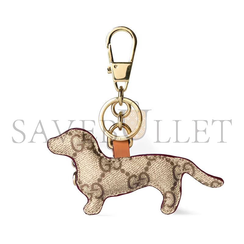 G*u*i dog-shaped bag charm 821812